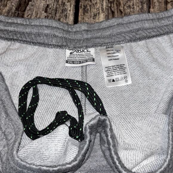 NEW Asics Jogger Sweatpants Fleece Mens 2XL Drawstring Gray MSRP $50 - Picture 4 of 7